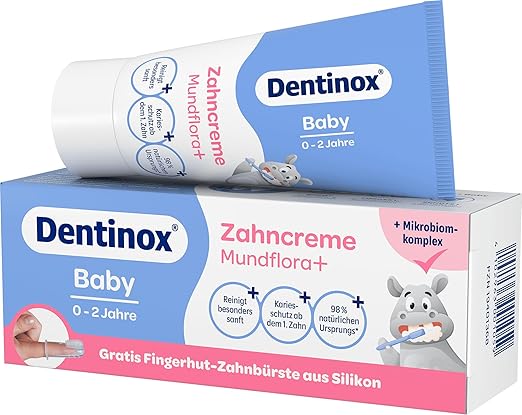 Dentinox Mundflora+ Baby Toothpaste - Gentle Dental Care from the First Teeth - 30 ml