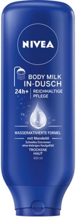 6 x NIVEA Body Milk In-Shower Body Milk for Dry Skin 400 ml