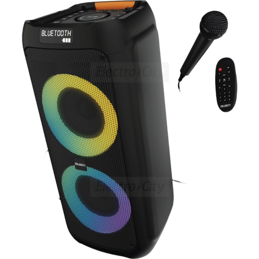 Majority P300 300W Bluetooth Party Speaker with Wired Microphone | Black
