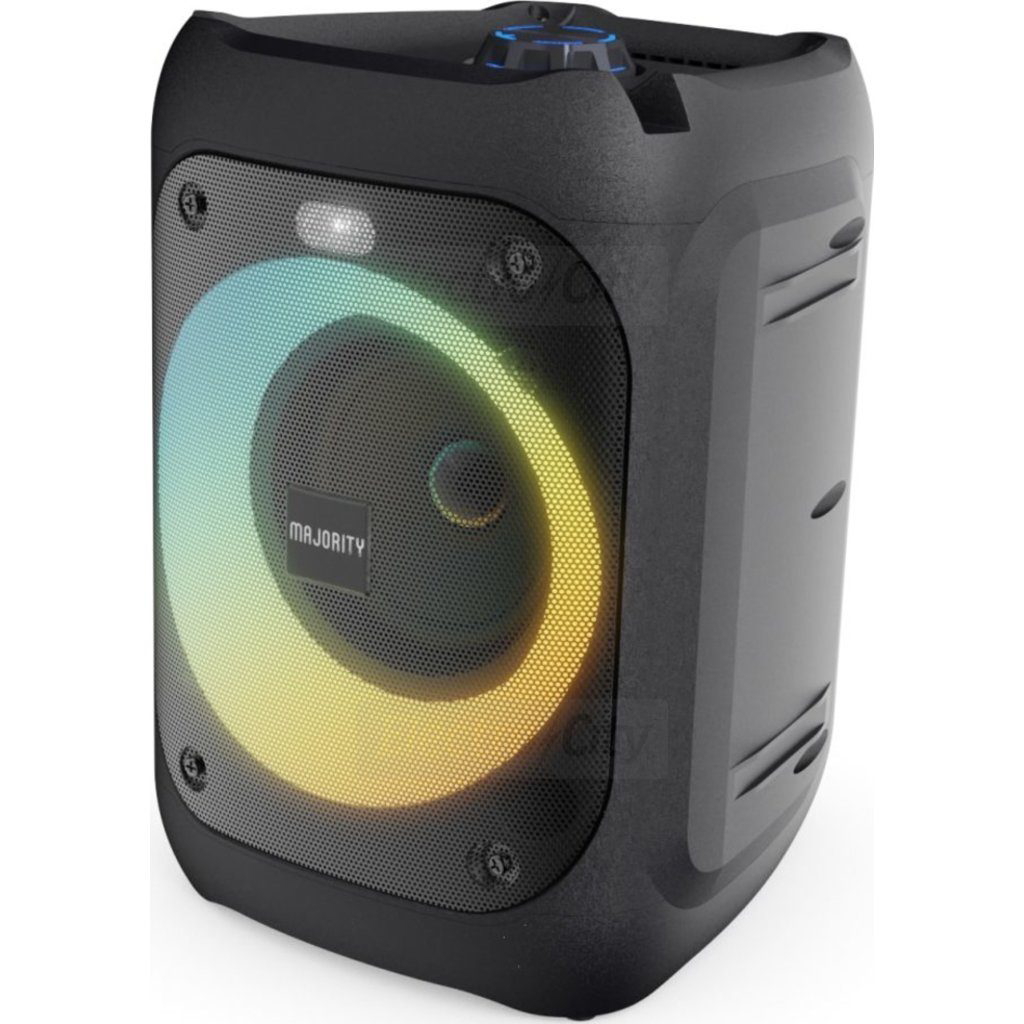 Majority P100 Portable Bluetooth Party Speaker with Karaoke Microphone | Black