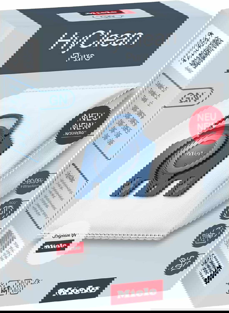 BuyMiele HyClean Pure GN 12421130, Vacuum Cleaner Bags - 4 Pack | Soundstore