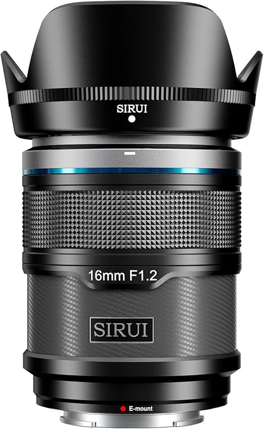 SIRUI Sniper 16mm Autofocus Lens, F1.2 Wide Angle APS-C Camera Lens for A5 A6 A7 FX A9 ZV-E Series (E Mount, Black)