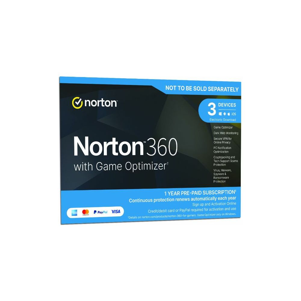 Norton 360 1 Year Subscription with Game Optimizer for PC Gamers | 21426440