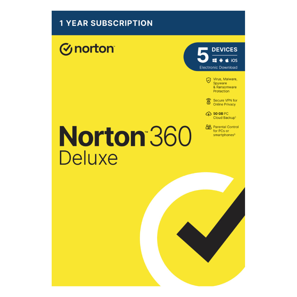 Norton 360 Deluxe 50GB ES Antivirus 1 Year - 5 Devices | 21443543