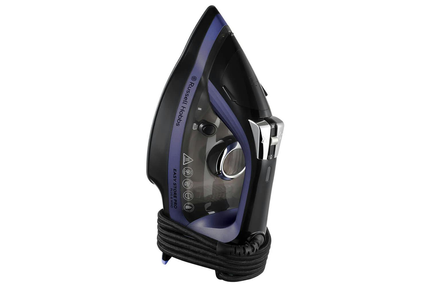 Russell Hobbs 2400W Easy Store Pro Plug & Wind Iron | 26731 | Blue/Black