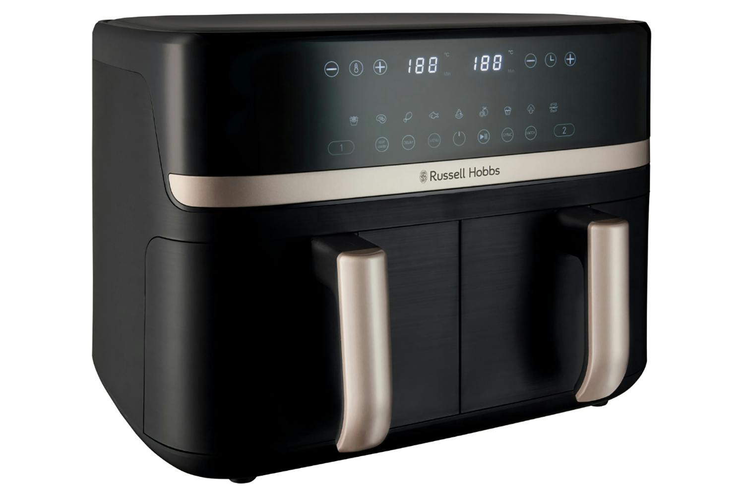 Russell Hobbs 9L Satisfry Dual Basket Air Fryer | 27680 | Black