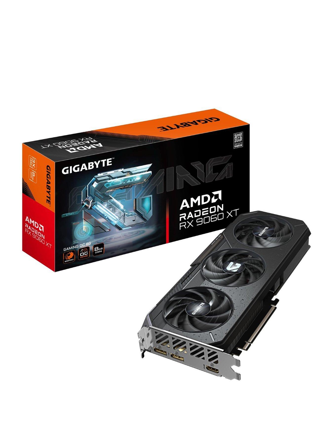Gigabyte Radeon RX 9060 XT Gaming OC 8G Graphics Card - 8GB GDDR6, 128bit, PCI-E 5.0, 3320 MHz Core Clock, 2 x DisplayPort, 1 x HDMI, GV-R9060XTGAMING OC-8GD