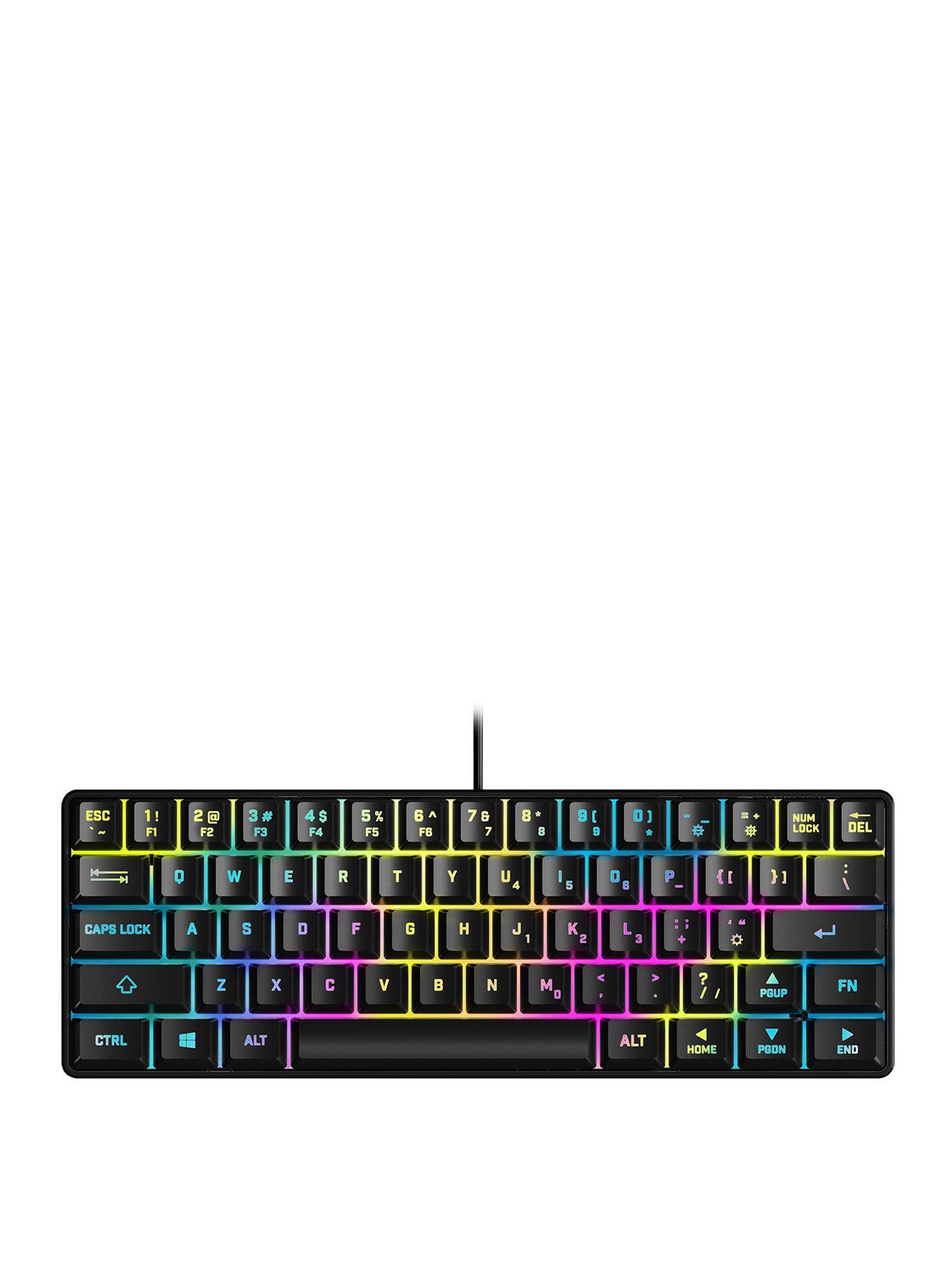 LED Light Up Mini Gaming Keyboard - Black