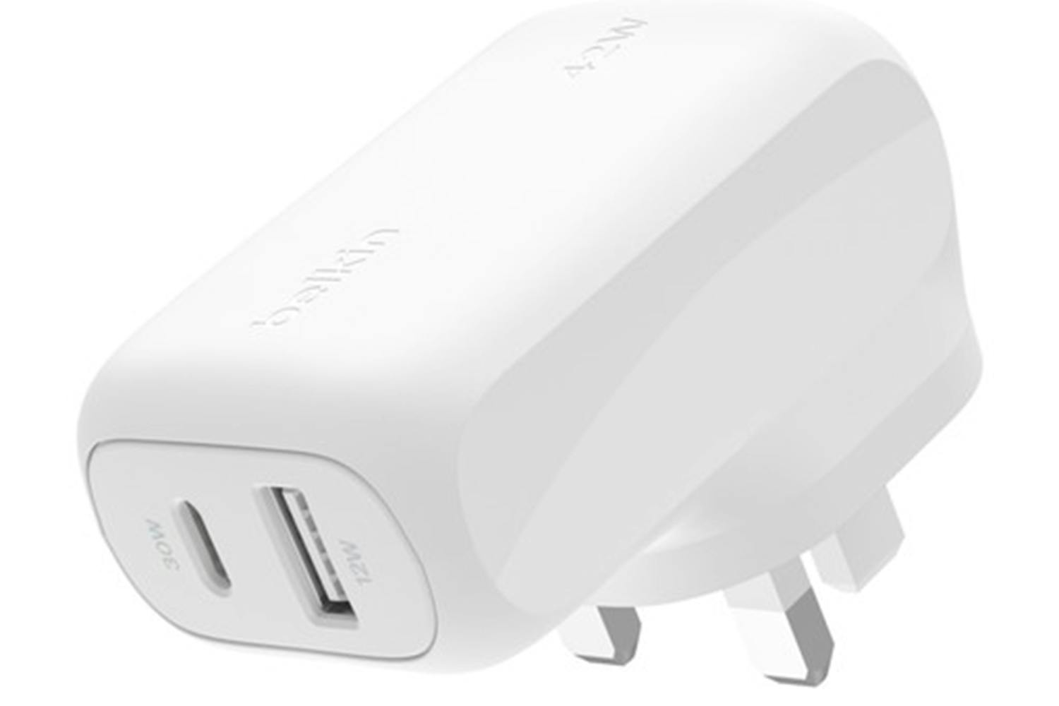 Belkin 42W USB-C and USB-A Dual Port Charger - White