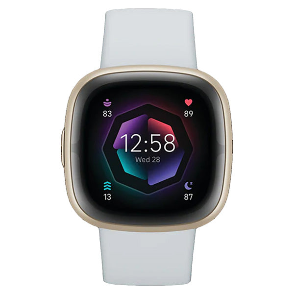 Fitbit Sense 2 79FB521GLBM, Advanced Health & Fitness Smartwatch, Blue Mist & Soft Gold | Soundstore