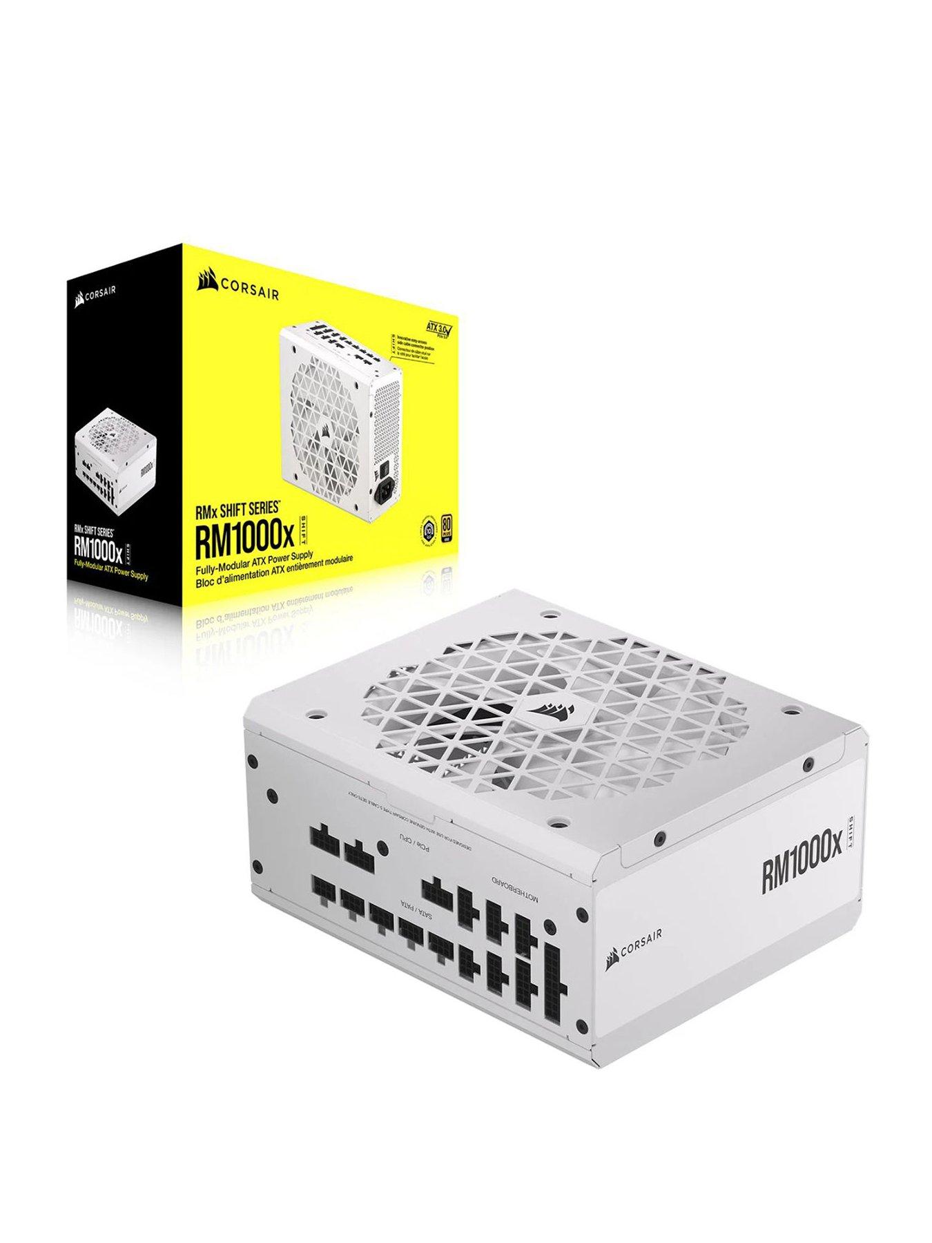 CORSAIR RM1200x SHIFT Fully Modular ATX Power Supply - 80 PLUS Gold - ATX 3.1 - PCIe 5.1 - Zero RPM - Modular Side Interface - White