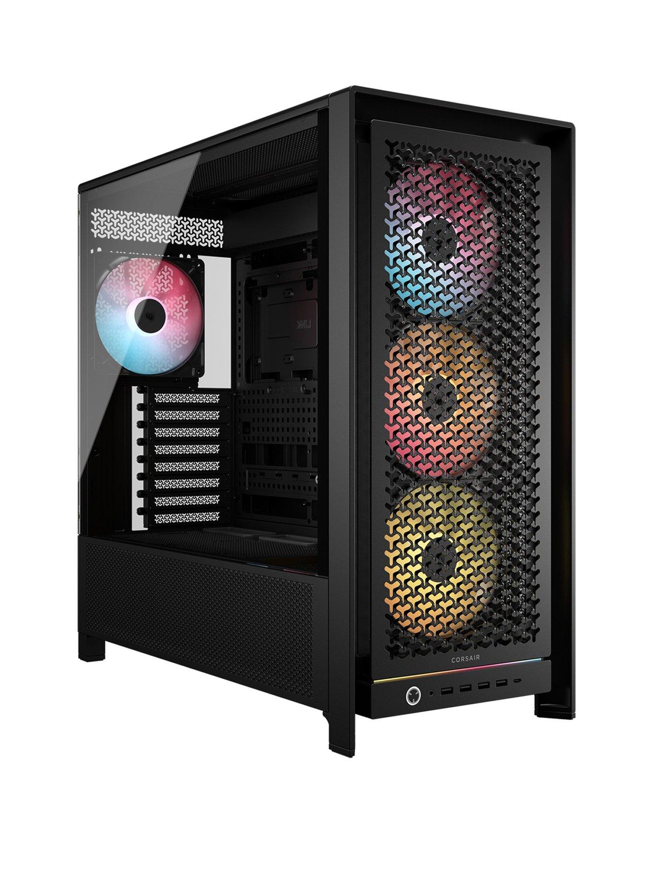 CORSAIR FRAME 5000D RS ARGB Modular High Airflow Mid-Tower PC Case – 4x Pre-Installed RS ARGB Fans, InfiniRail™ Fan Mounting System, ASUS BTF, MSI Project Zero, Gigabyte Project Stealth – Black