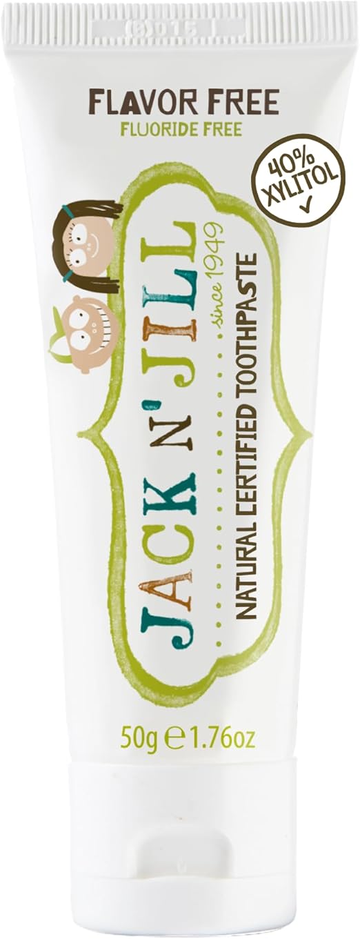 Jack N' Jill Kids Natural Toothpaste, Made With Natural Ingredients, Helps Soothe Gums & Fight Tooth Decay, Suitable From 6 Months+ - Flavour-Free 1 x 50 g
