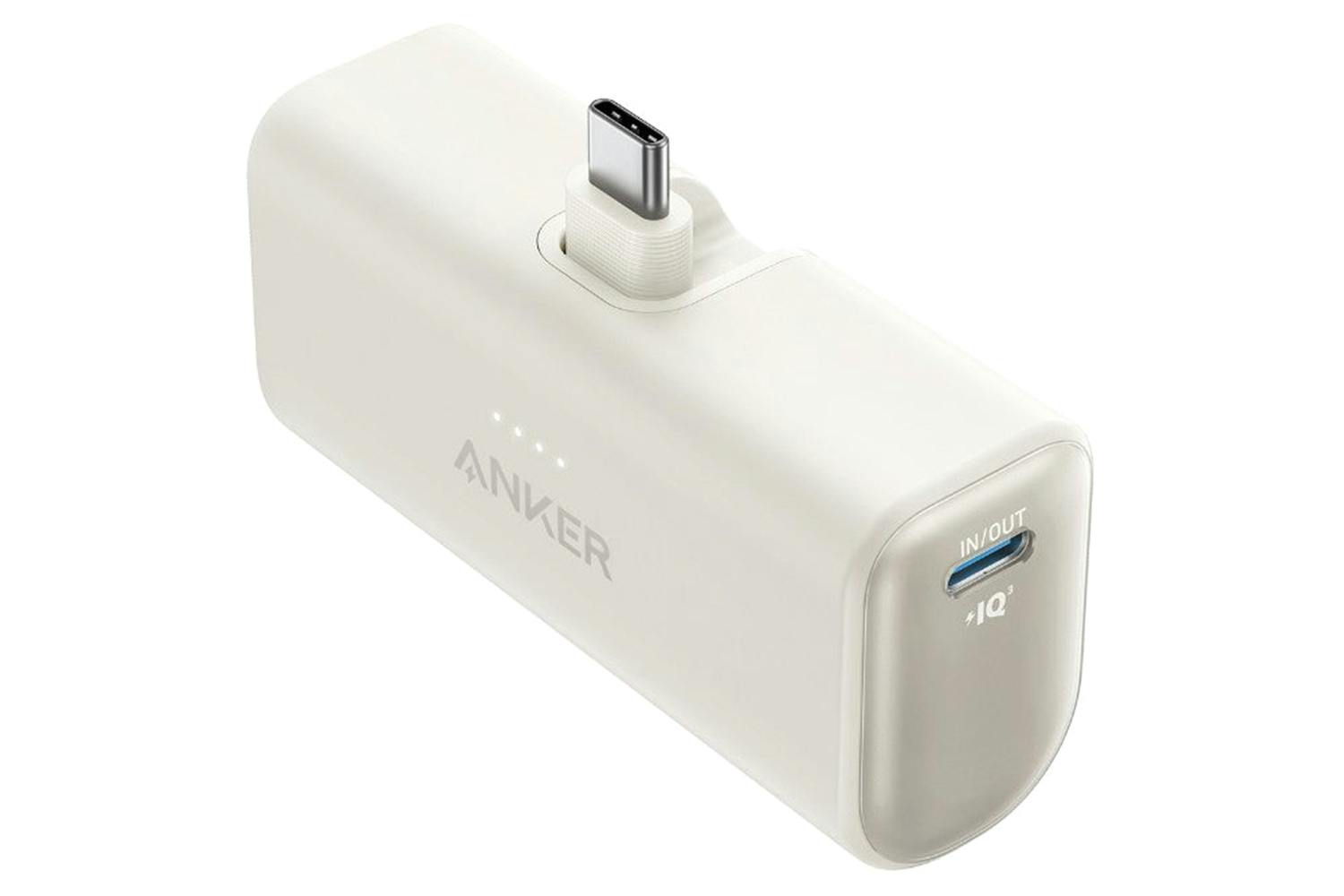 Anker Nano 5K 22.5W Power Bank with Built-In USB-C Connector | Shell White