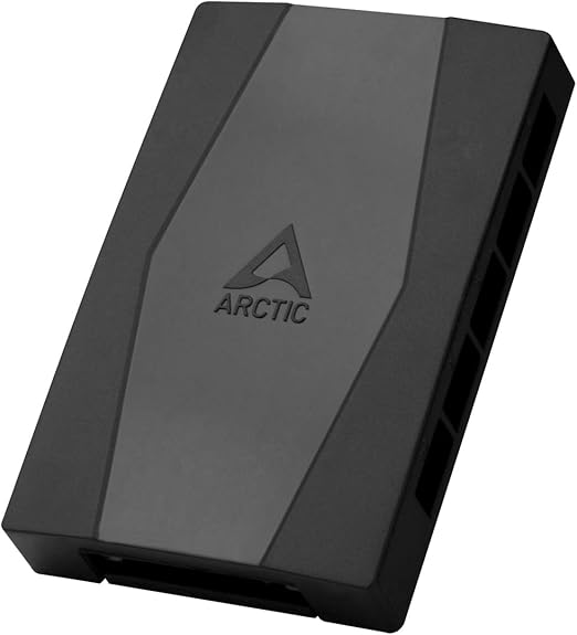 ARCTIC Case Fan Hub - 10-fold PWM Fan Distributor with SATA Power - Black, ACFAN00175A