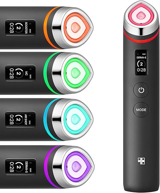 medicube Age R Booster Pro 6 in 1 Real Glass Glow Beauty Skin for Korean Skin Care, Black