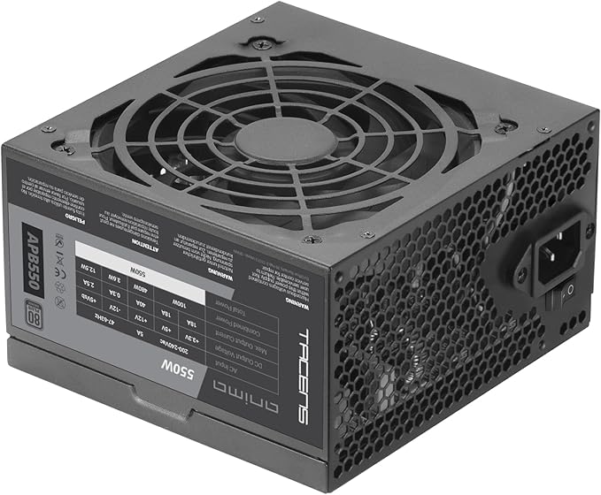Tacens Anima APB550, PC ATX 550W Power Supply, 80Plus Bronze, 85% SMD Technology, Ultra-quiet 12cm Fan, Black