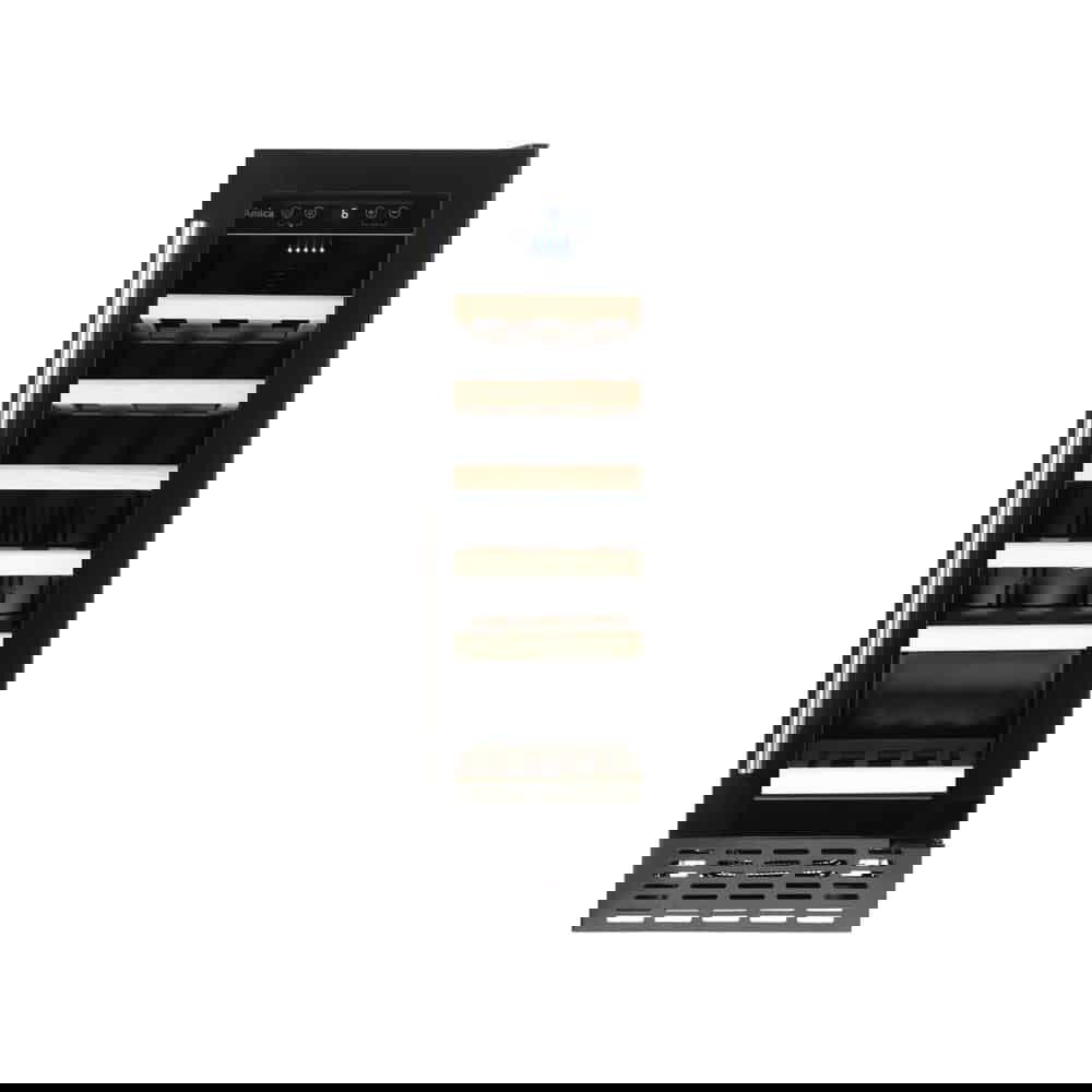 Amica 30cm Freestanding 19 Bottle Wine Cooler | Black