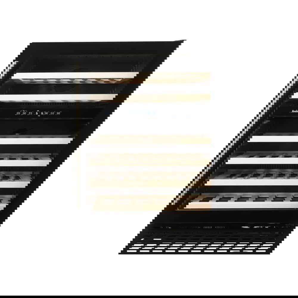 Amica 60cm Freestanding 46 Bottle Wine Cooler | Black