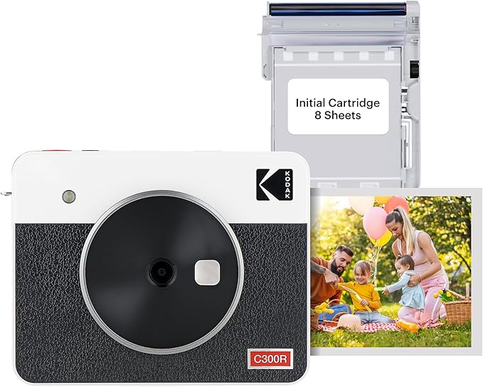 Kodak Mini Shot 2 Retro Portable Wireless Instant Camera & Photo Printer, Compatible with iOS & Android and Bluetooth Devices, Real Photo (2.1x3.4) 4Pass Technology