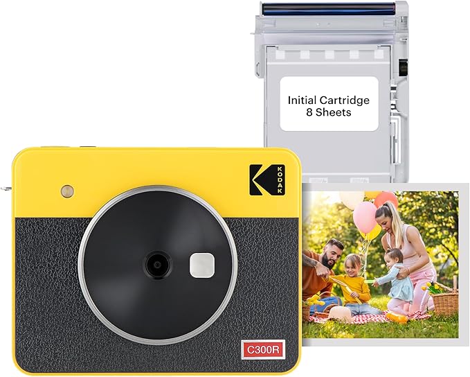 Kodak Mini Shot 2 Retro Portable Wireless Instant Camera & Photo Printer, Compatible with iOS & Android and Bluetooth Devices, Real Photo (2.1x3.4) 4Pass Technology