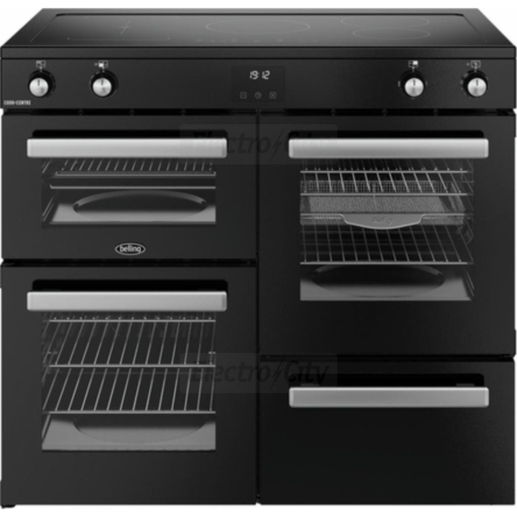 Belling CC100EIBLK, 100cm, Cookcentre Induction Range Cooker, Black | Soundstore