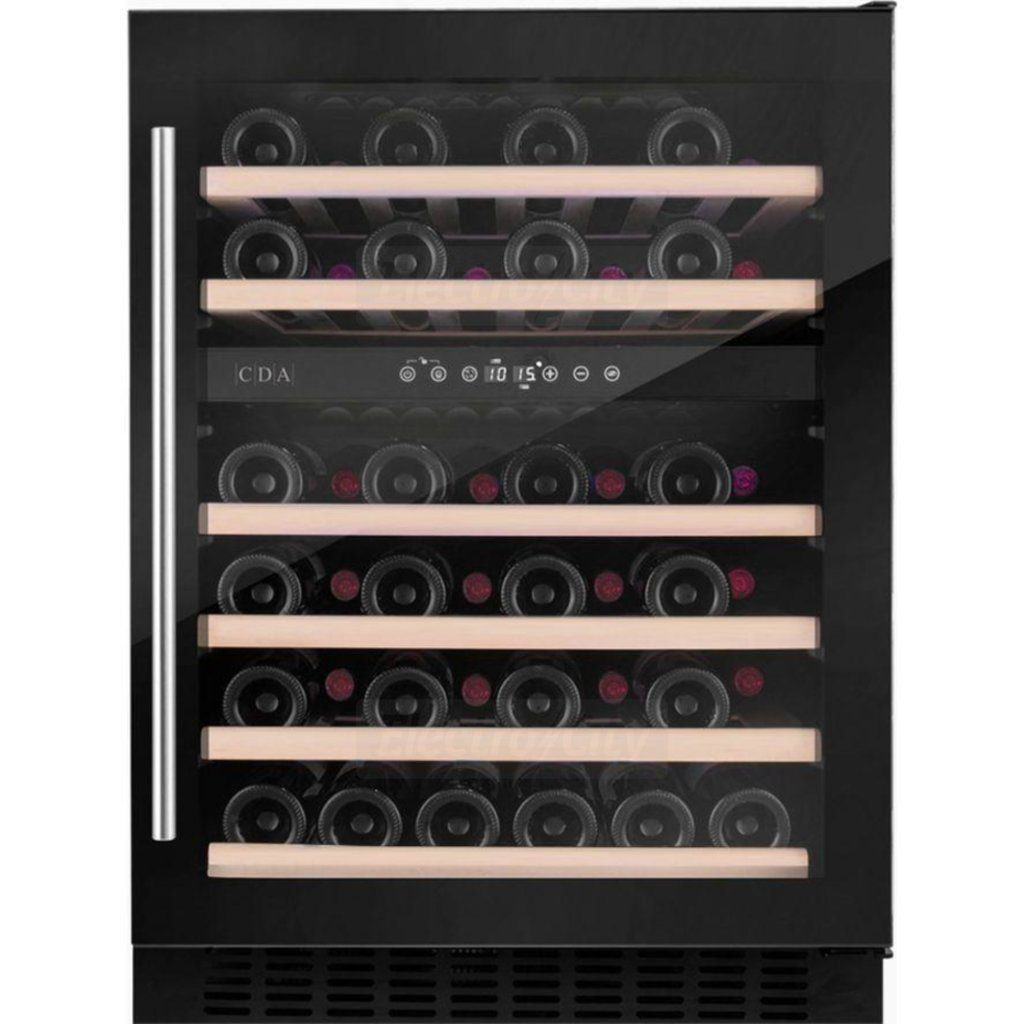 CDA Freestanding 46 Bottle Dual Zone Wine Cooler | Black