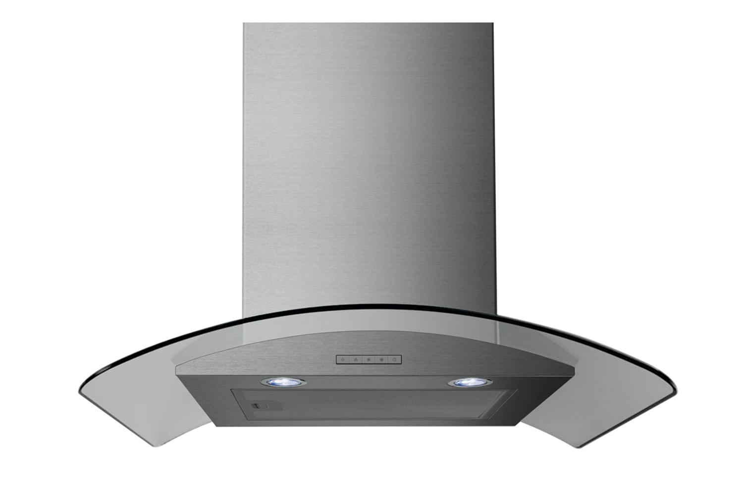 Belling 60cm Curved Glass Chimney Hood | CHIM604GSTA