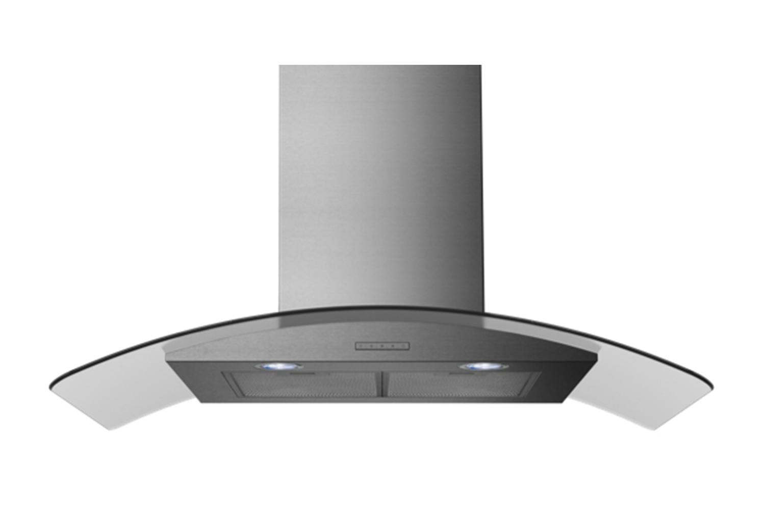 Belling 90cm Curved Glass Chimney Hood | CHIM904GSTA