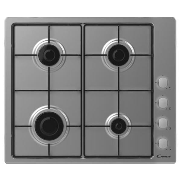 Candy 60cm 4 Zone Gas Hob | Stainless Steel