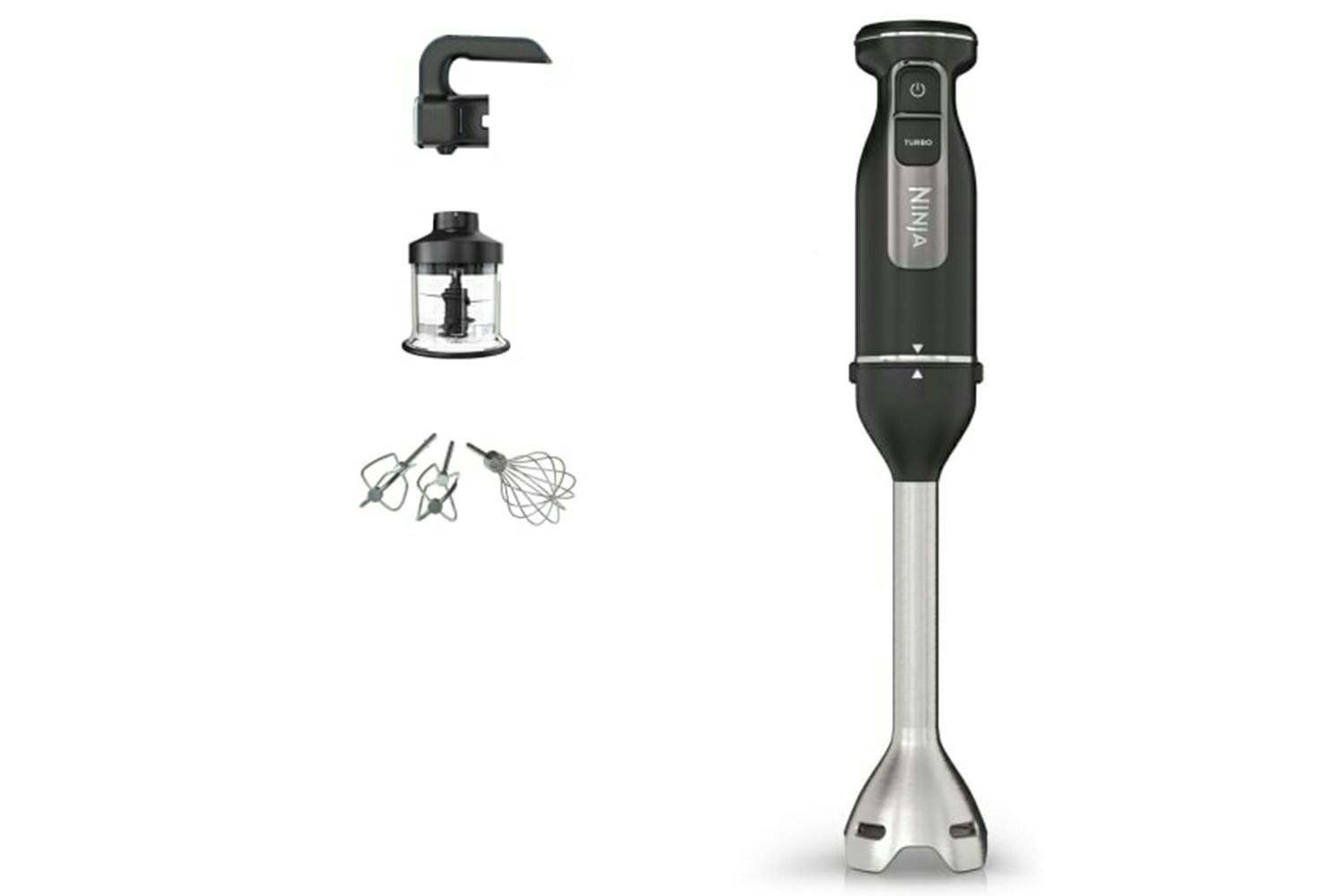 Ninja 3-in-1 Hand Blender with Mixer & Chopper | CI100UK | Black