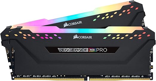Corsair Vengeance RGB PRO 16GB (2x8GB) DDR4 3200MHz C16 XMP 2.0 Enthusiast RGB LED Lighting Memory Kit - Black