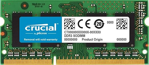 Crucial 8GB DDR3L 1866 MT/s (PC3-14900) SODIMM 204-Pin - CT102464BF186D