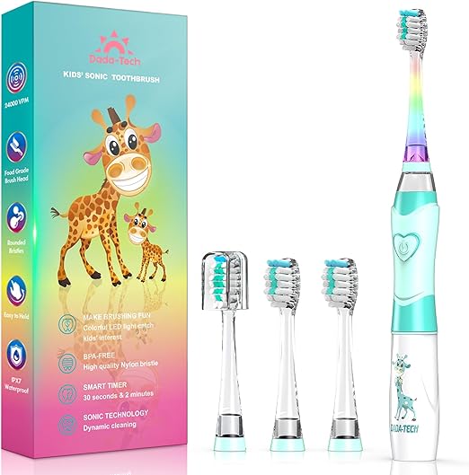 Children's Electric Toothbrush (Green Giraffe)