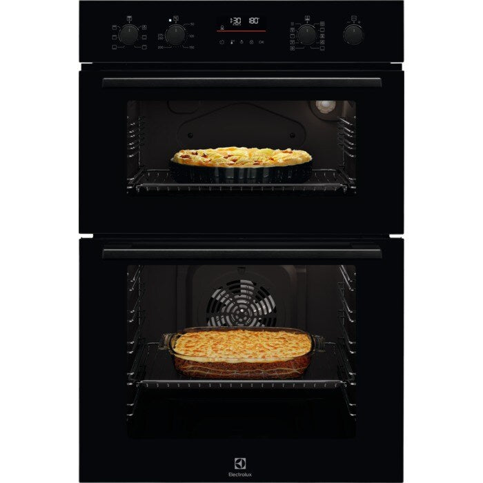 Electrolux 300 SurroundCook 60cm Built-in Double Oven | Black