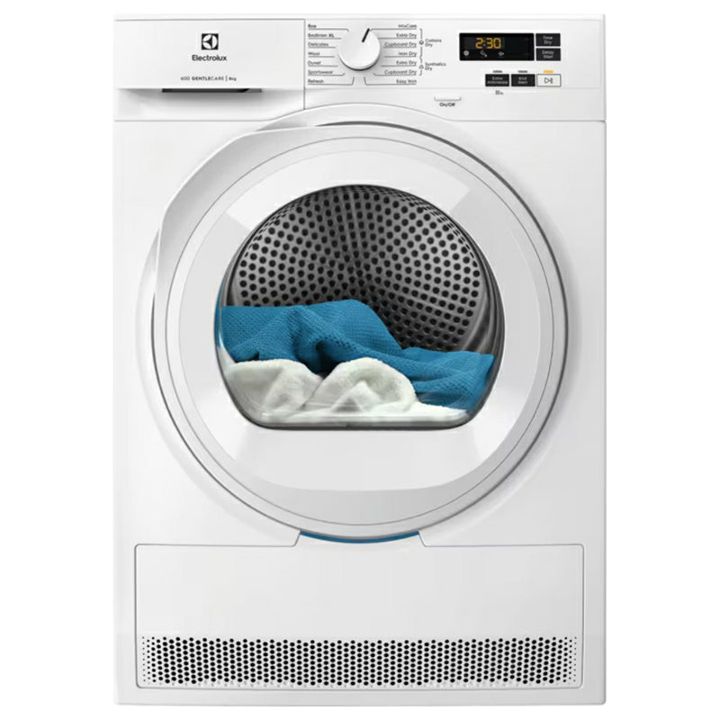 Electrolux 8KG Freestanding Heat Pump Tumble Dryer - White | EDHI618WD