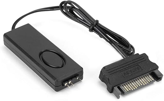 5 V 3 Pin ARGB Controller, HF Remote Control Fan Light Control LED RGB Controller PC Accessories with SATA Pin, for 3-Pin ARGB Splitter Cable, Light Strips, Lighting Boards