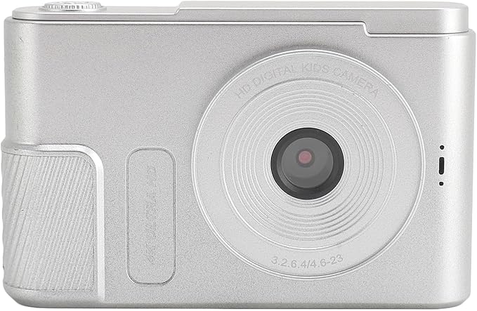 Digital Camera 4K,48MP 16x Digital Zoom 2.4 Inch Screen,Portable Compact Camera for Kids Students Vlog (Silver)