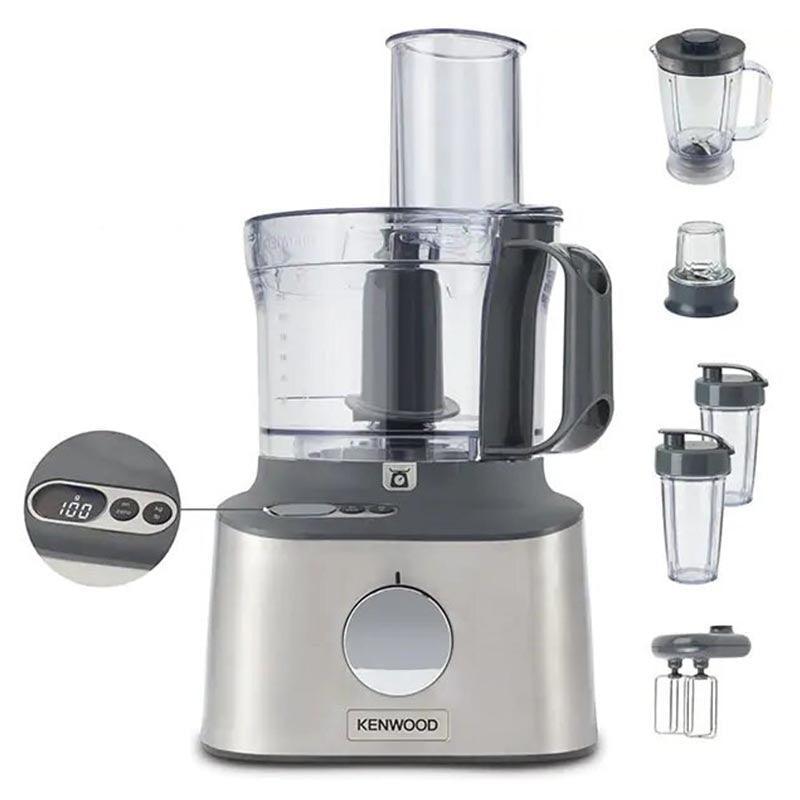 Kenwood 2.1L 800W Multipro Compact Food Processor - Brushed Steel | FDM312SS