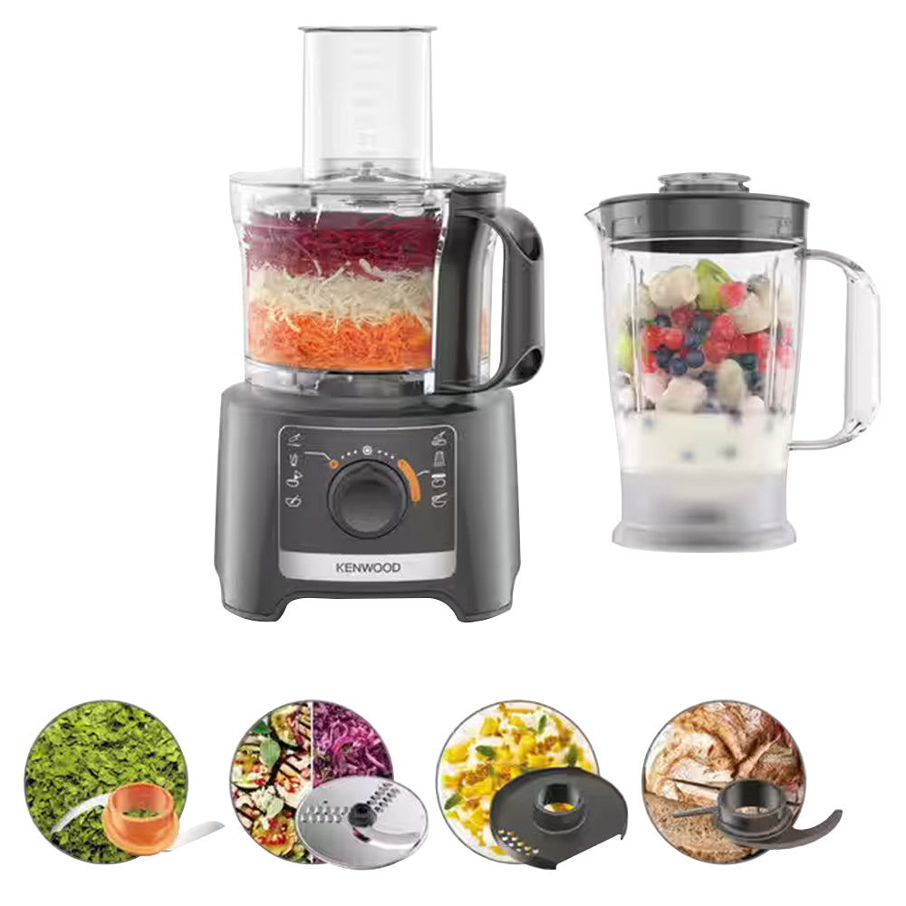 Kenwood FDP31170GY, 800W, Compact Food Processor & Blender, Grey | Soundstore