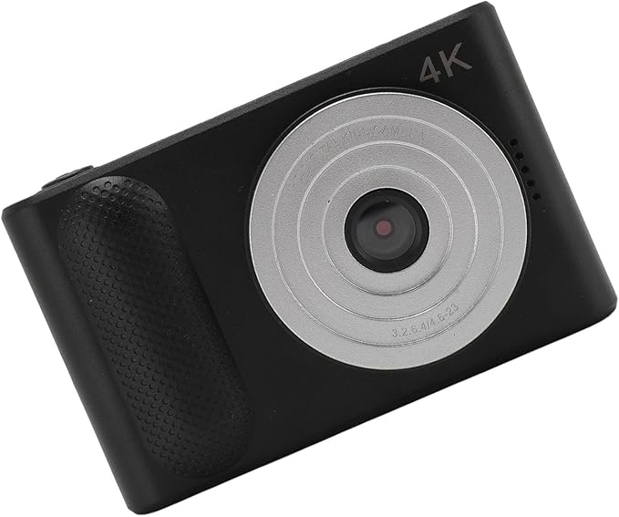 4K Digital Camera, 48MP Vlogging Camera for Kids, Compact Point and Shoot Camera, 16X Zoom Autofocus Anti Shake Portable Cameras for Teens Boys Girls Seniors (Black)