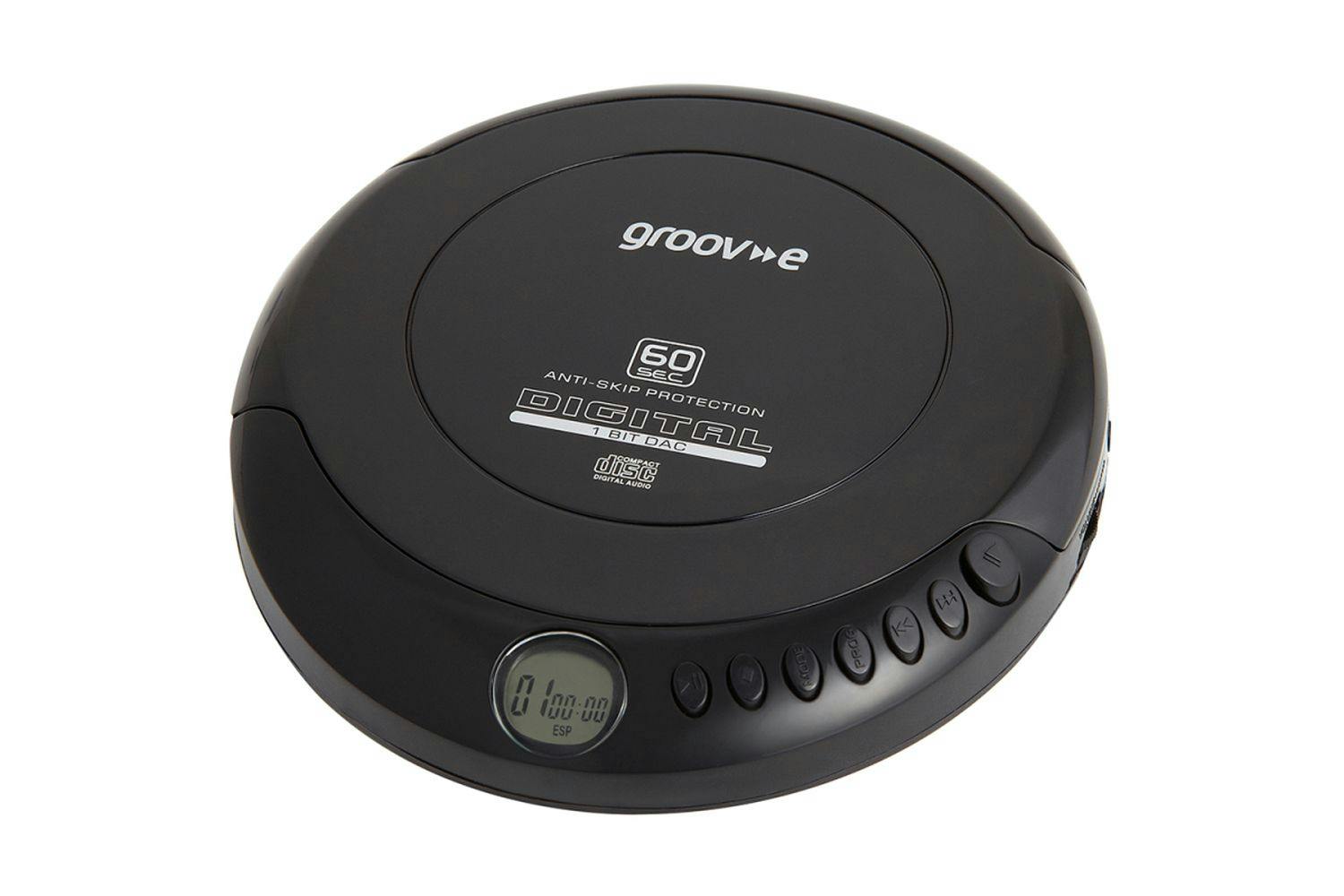 Groove Black Portable Cd Player | Personal Cd Player | Compact