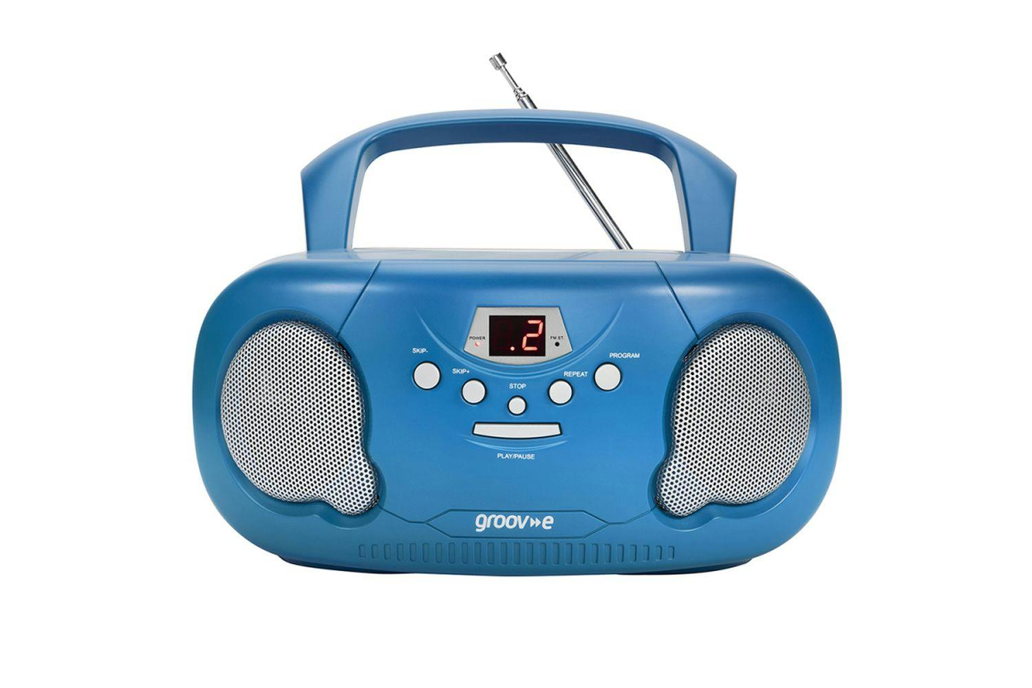 Groove Blue Boombox Cd Player With Radio | Portable Music Player