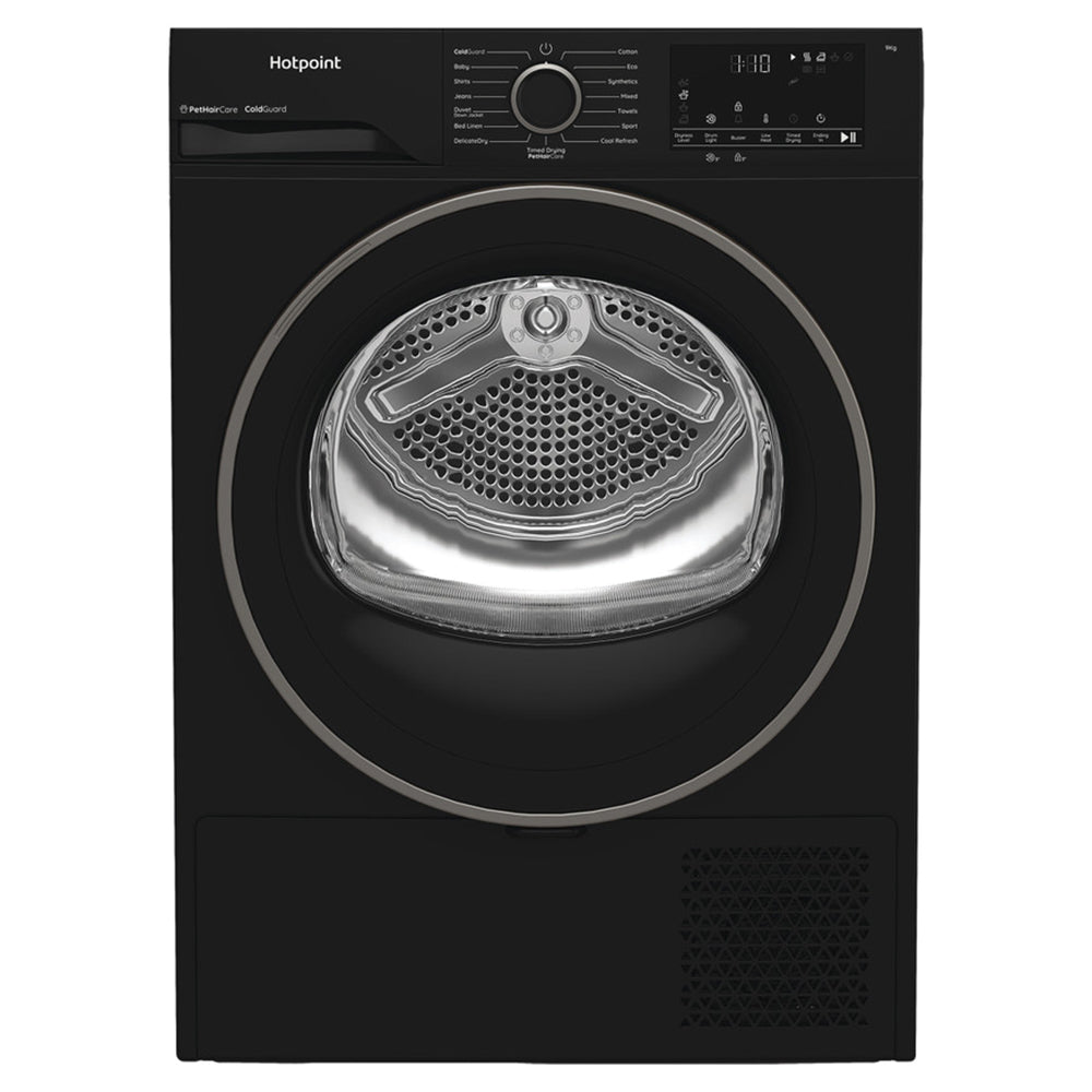Hotpoint 9KG Freestanding Heat Pump Tumble Dryer - Black | HHDD90BBIRE