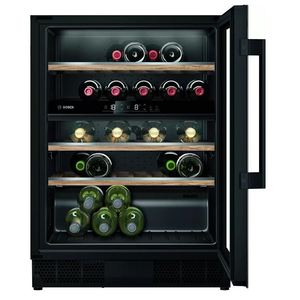 Bosch Serie 6 120L Built-Under Wine Cooler - Black | KUW21AHG0G