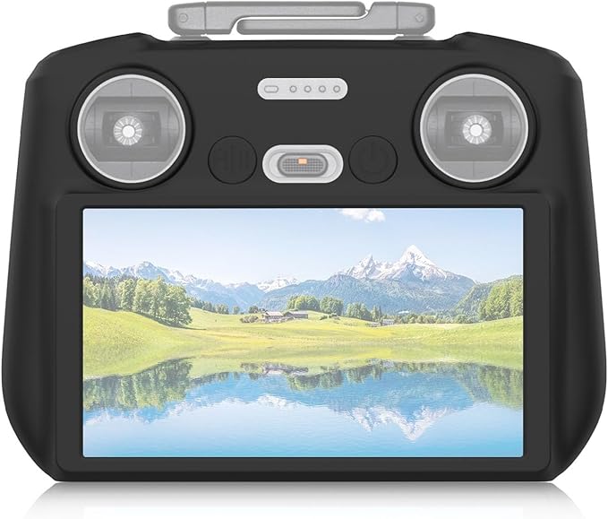 Protective Case, Silicone Case for RC 2 Controller, Anti-Scratch Drone Remote Control Case, Compatible with Drone Mini 4 Pro Air 3 RC 2 (BLACK)