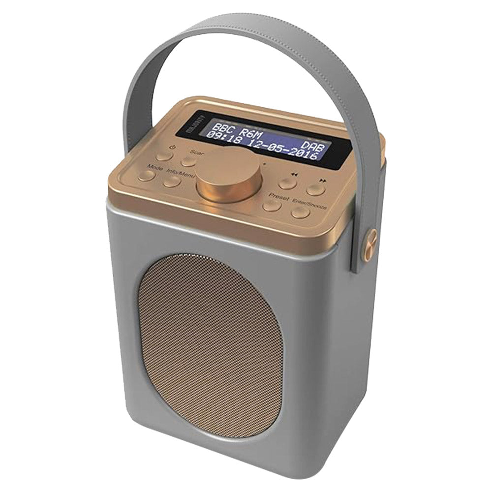 Majority Audio | Little Shelford Radio | Dab Dab+ FM Radio with Bluetooth | Grey