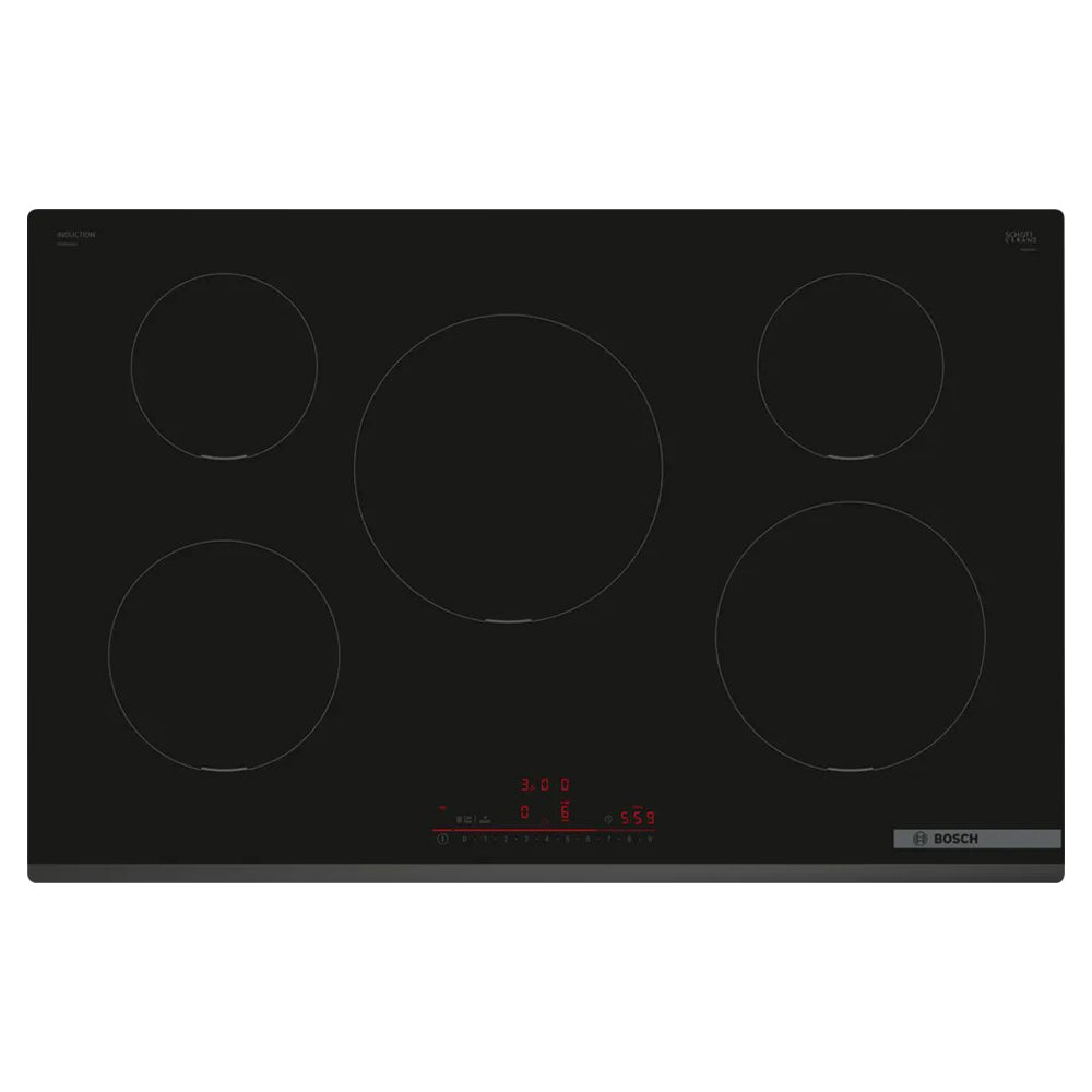 Bosch Series 6 80CM 5 Cooking Zones Induction Hob - Black | PIV831HB1E