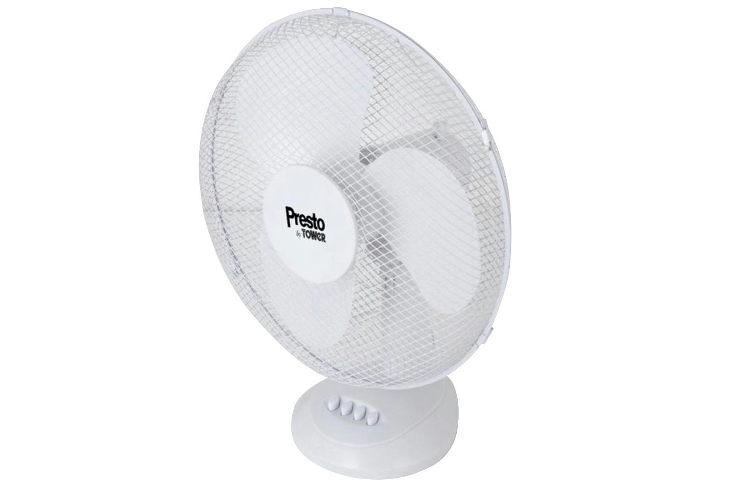 Tower Presto 12" Desk Fan | PT600002 | White