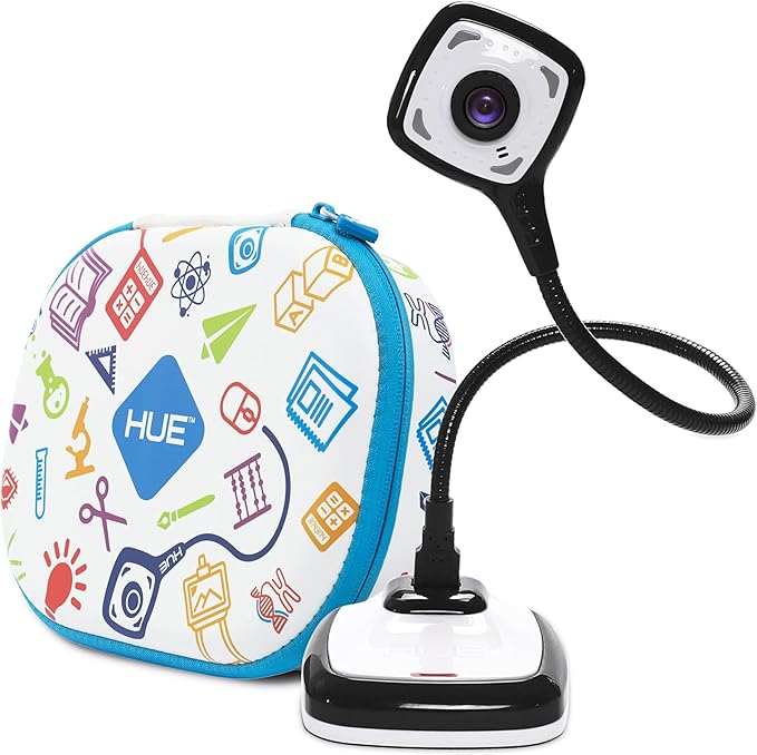 HUE HD Pro Flexible USB Video and Document Camera/Visualiser (Black) (with White Carry Case)